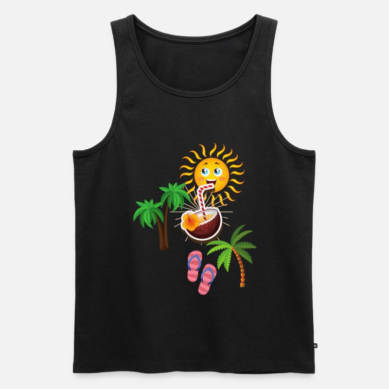 urlaub zeit - Männer Premium Bio Tank Top - Schwarz