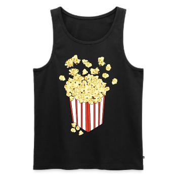 Tenue de costume de pop-corn - Débardeur bio Premium Homme - noir - Devant - Michal (187cm)