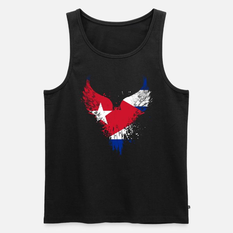 Kuba Flagge - Männer Premium Bio Tank Top - Schwarz