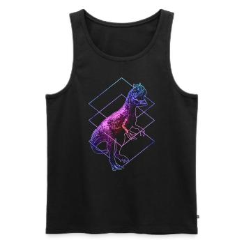 Allosaurus Dinosaurier - Männer Premium Bio Tank Top - Schwarz - Vorne - AI Model Male 178 light (178cm)
