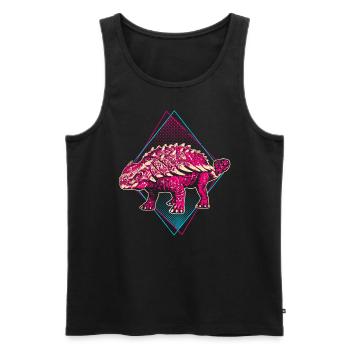 Ankylosaurus Dinosaur - Men's Premium Organic Tank Top - black - Front - Michal (187cm)