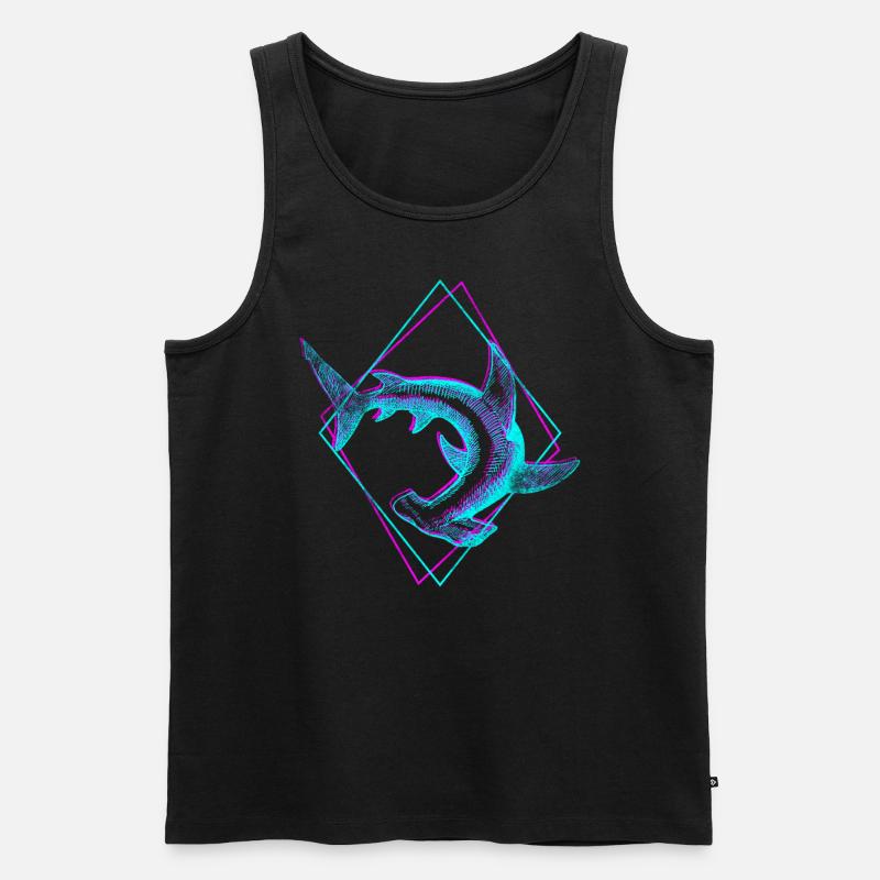 Hammerhai - Männer Premium Bio Tank Top - Schwarz