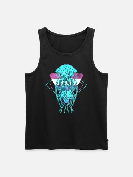 Bunte Qualle - Männer Premium Bio Tank Top - Schwarz