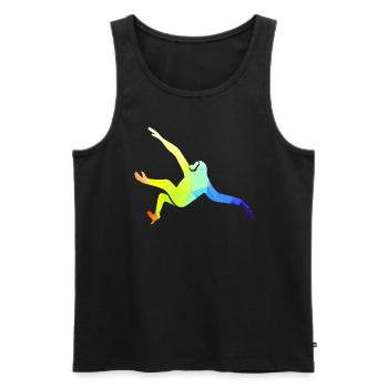 Gibbon - Männer Premium Bio Tank Top - Schwarz - Vorne - AI Model Male 178 light (178cm)