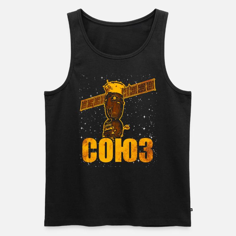 Sowjetisches Sojus Raumschiff - Männer Premium Bio Tank Top - Schwarz