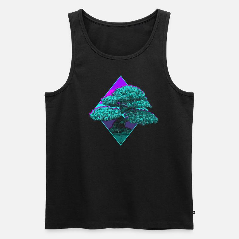 Bonsai Baum - Männer Premium Bio Tank Top - Schwarz