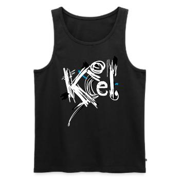 Kiel Kunst - Männer Premium Bio Tank Top - Schwarz - Vorne - Michal (187cm)