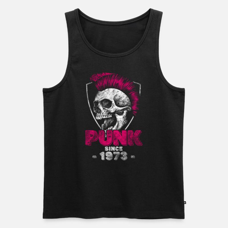 Punk seit 1973 - Männer Premium Bio Tank Top - Schwarz
