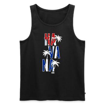 Havana, Cuba - Men's Premium Organic Tank Top - black - Front - AI Model Male 178 light (178cm)