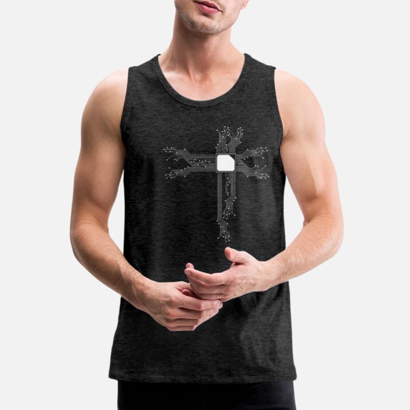 Computer, CPU, Microprocessor, Semiconductor, AI Men's Premium Organic Tank Top