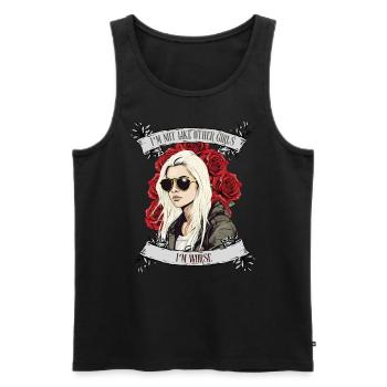 I'm not like other women, I'm worse - Men's Premium Organic Tank Top - black - Front - Michal (187cm)