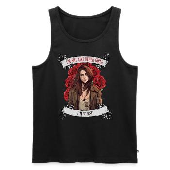 I'm not like other women, I'm worse - Men's Premium Organic Tank Top - black - Front - Michal (187cm)