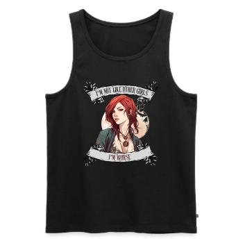 I'm not like other women, I'm worse - Men's Premium Organic Tank Top - black - Front - Michal (187cm)