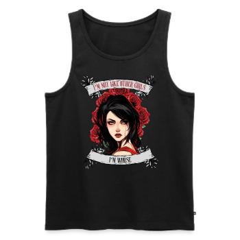 I'm not like other women, I'm worse - Men's Premium Organic Tank Top - black - Front - Michal (187cm)