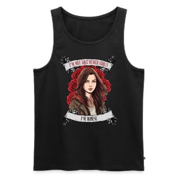 I'm not like other women, I'm worse - Men's Premium Organic Tank Top - black - Front - Michal (187cm)