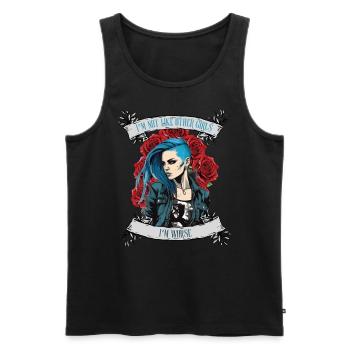 I'm not like other women, I'm worse - Men's Premium Organic Tank Top - black - Front - Michal (187cm)