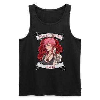 I'm not like other women, I'm worse - Men's Premium Organic Tank Top - black - Front - Michal (187cm)