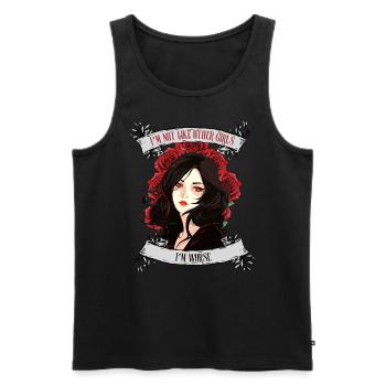 I'm not like other women, I'm worse - Men's Premium Organic Tank Top - black - Front - Michal (187cm)