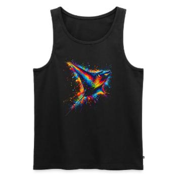 Manta Ray - Giant Manta - Devil Ray - Men's Premium Organic Tank Top - black - Front - Michal (187cm)