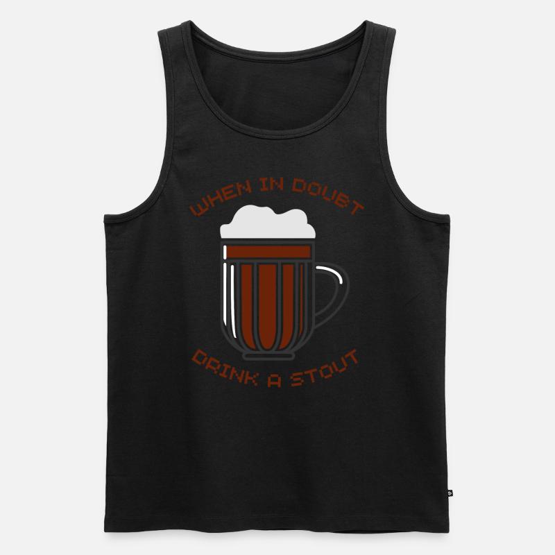 Stout Bier - Männer Premium Bio Tank Top - Schwarz