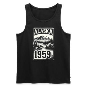 Alaska - State since 1959 - Men's Premium Organic Tank Top - black - Front - Michal (187cm)
