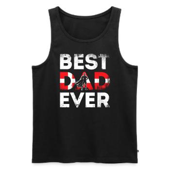 Bester Papa aller Zeiten - Dänemark - Männer Premium Bio Tank Top - Schwarz - Vorne - Michal (187cm)