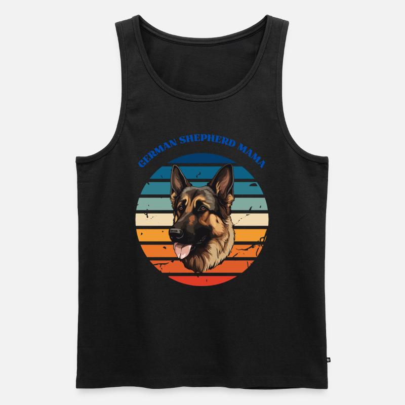 Deutscher Schäferhund Mama - Männer Premium Bio Tank Top - Schwarz