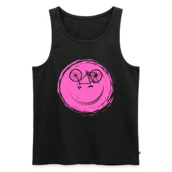 Bicycle Face - Men's Premium Organic Tank Top - black - Front - Michal (187cm)