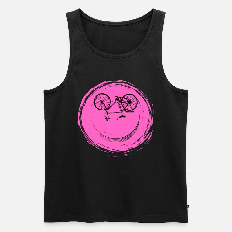 Fahrrad Gesicht - Männer Premium Bio Tank Top - Schwarz