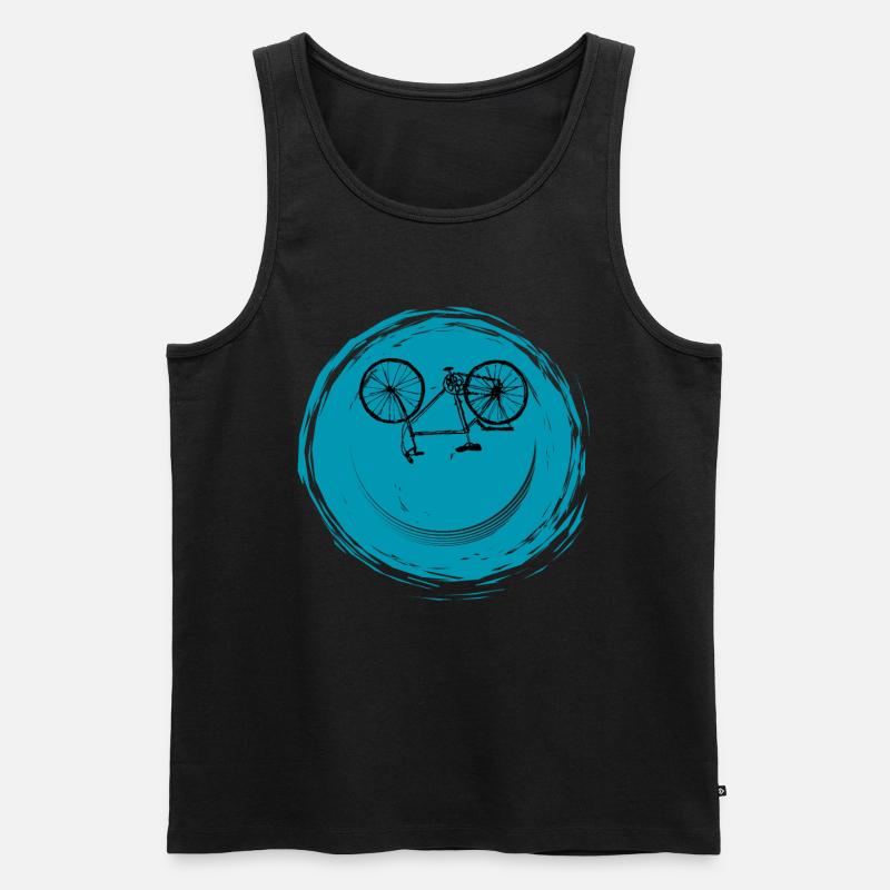 Fahrrad Gesicht - Männer Premium Bio Tank Top - Schwarz