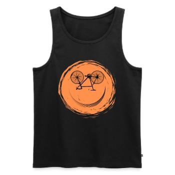 Bicycle Face - Men's Premium Organic Tank Top - black - Front - Michal (187cm)