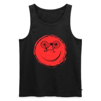 Bicycle Face - Men's Premium Organic Tank Top - black - Front - Michal (187cm)
