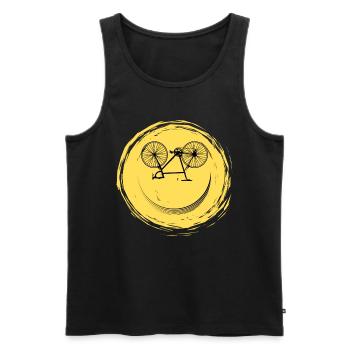 Bicycle Face - Men's Premium Organic Tank Top - black - Front - Michal (187cm)