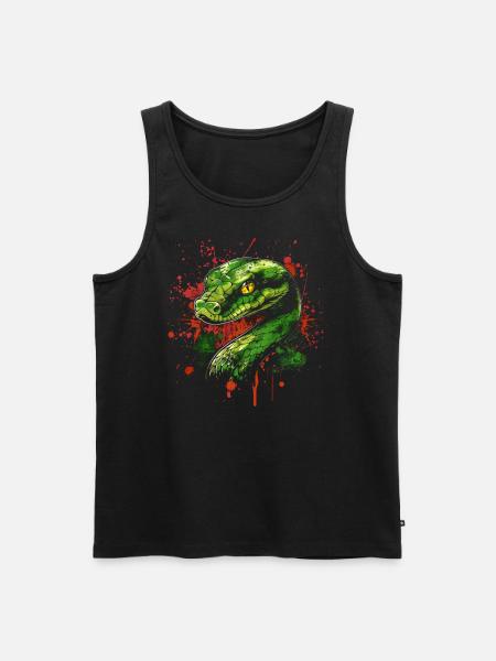 Snake - Men's Premium Organic Tank Top - black