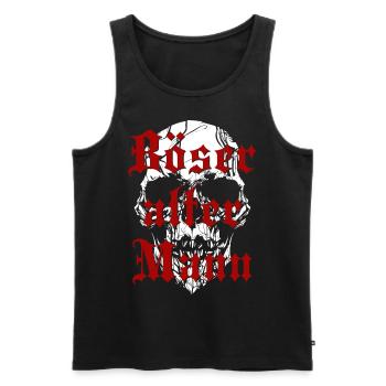 Evil Old Man - Men's Premium Organic Tank Top - black - Front - Michal (187cm)