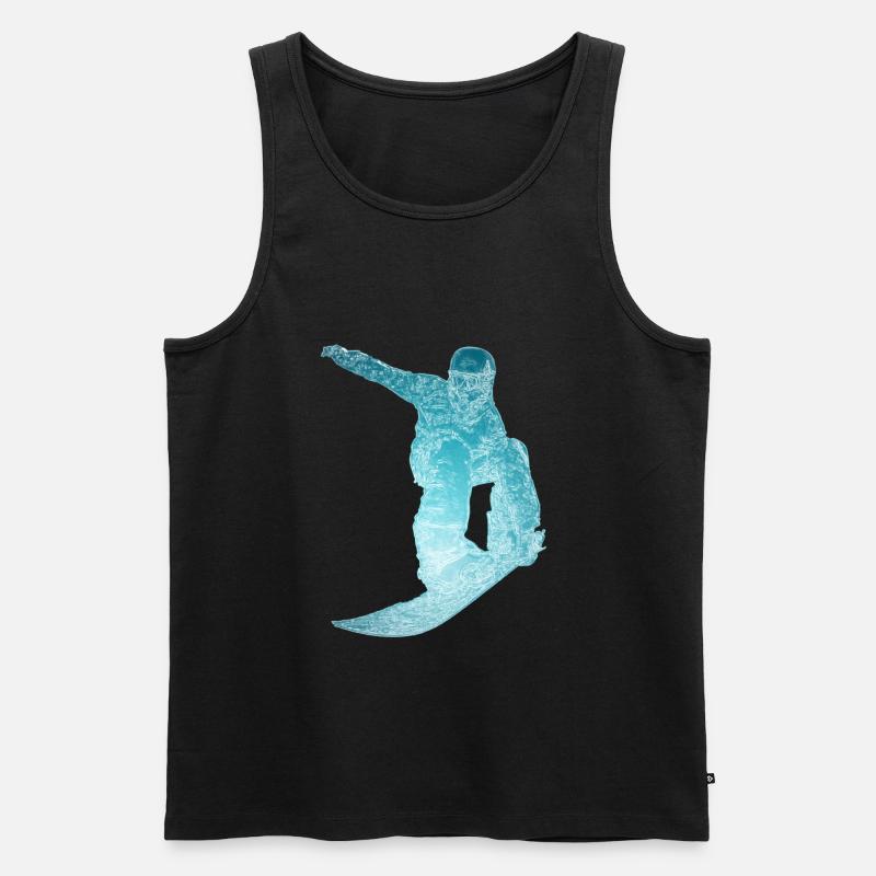 Eis Snowboarder - Männer Premium Bio Tank Top - Schwarz