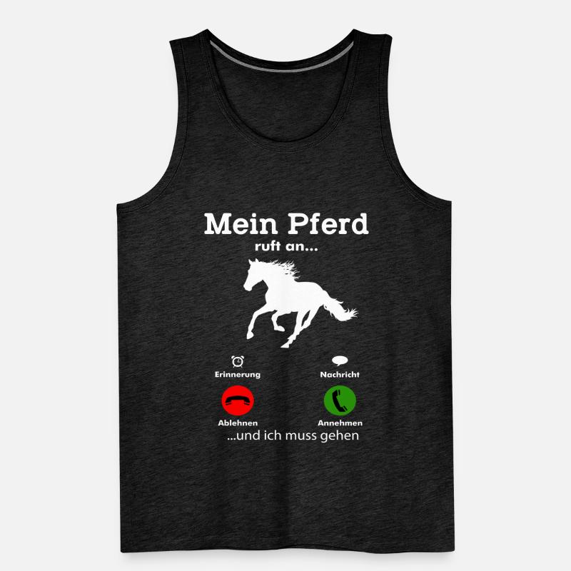 Mijn paard roept Mannen Premium Bio Tanktop