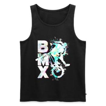 BMX Bike | BMX cycling | Bmx gift idea - Men's Premium Organic Tank Top - black - Front - Michal (187cm)