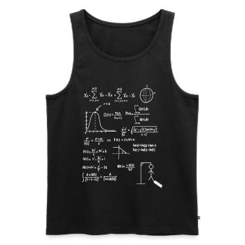 Mathématiques - Débardeur bio Premium Homme - noir - Devant - Michal (187cm)