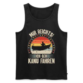 Kanu Kanut Kanutin Kanufahrer - Männer Premium Bio Tank Top - Schwarz - Vorne - AI Model Male 178 light (178cm)
