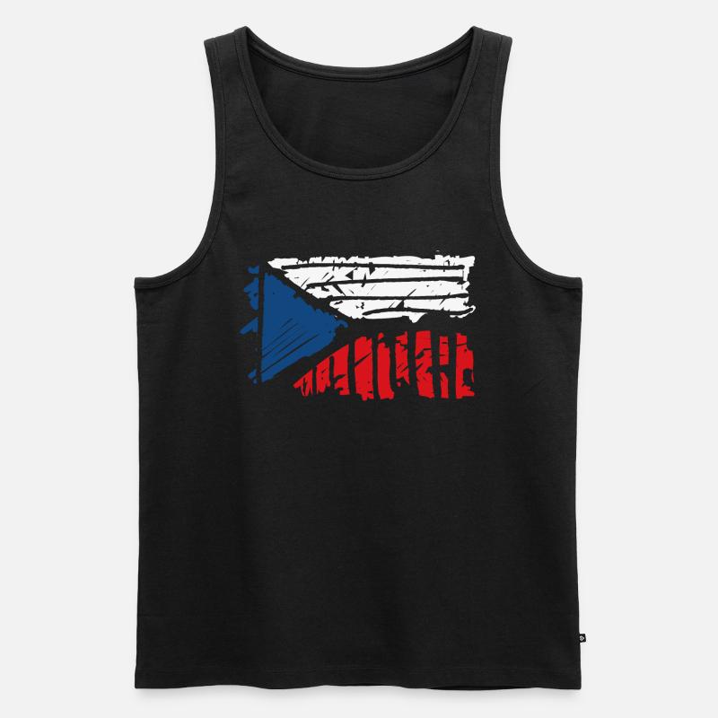 tschechien - Männer Premium Bio Tank Top - Schwarz