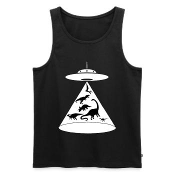 Saving the dinosaurs - Men's Premium Organic Tank Top - black - Front - AI Model Male 178 light (178cm)