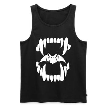 Vampire jaw - Men's Premium Organic Tank Top - black - Front - AI Model Male 178 light (178cm)