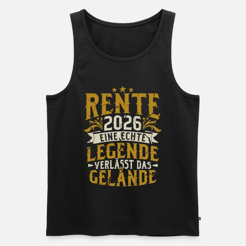 Rente 2026 Renter Ruhestand Geschenk - Männer Premium Bio Tank Top - Schwarz