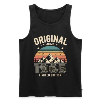 Juni 1965 – Legende der Gipfel und Berge - Männer Premium Bio Tank Top - Schwarz - Vorne - Michal (187cm)
