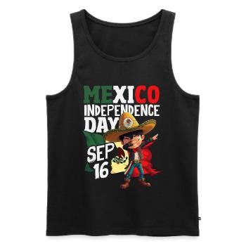 Mexiko Stolz & Heimat Mexikaner Mexico Flagge - Männer Premium Bio Tank Top - Schwarz - Vorne - Michal (187cm)