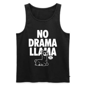 Llama sans drame – Llama cool - Débardeur bio Premium Homme - noir - Devant - Michal (187cm)