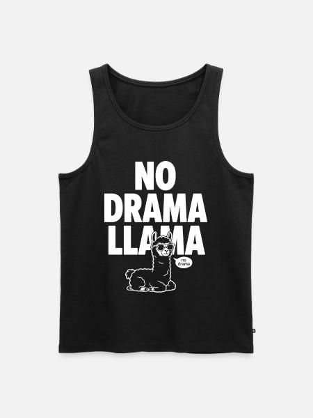 Llama sans drame – Llama cool - Débardeur bio Premium Homme - noir
