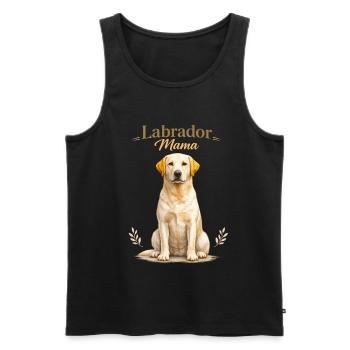 Maman labrador – Cadeau pour la maman du chien labrador - Débardeur bio Premium Homme - noir - Devant - Michal (187cm)