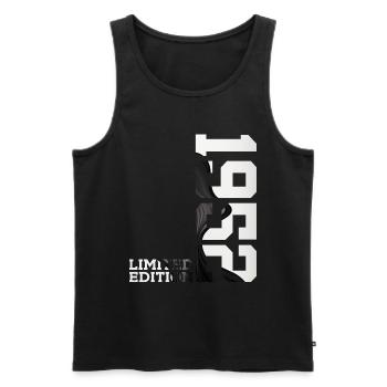 LIMITED EDITION 1952 74TH BIRTHDAY - Men's Premium Organic Tank Top - black - Front - Michal (187cm)